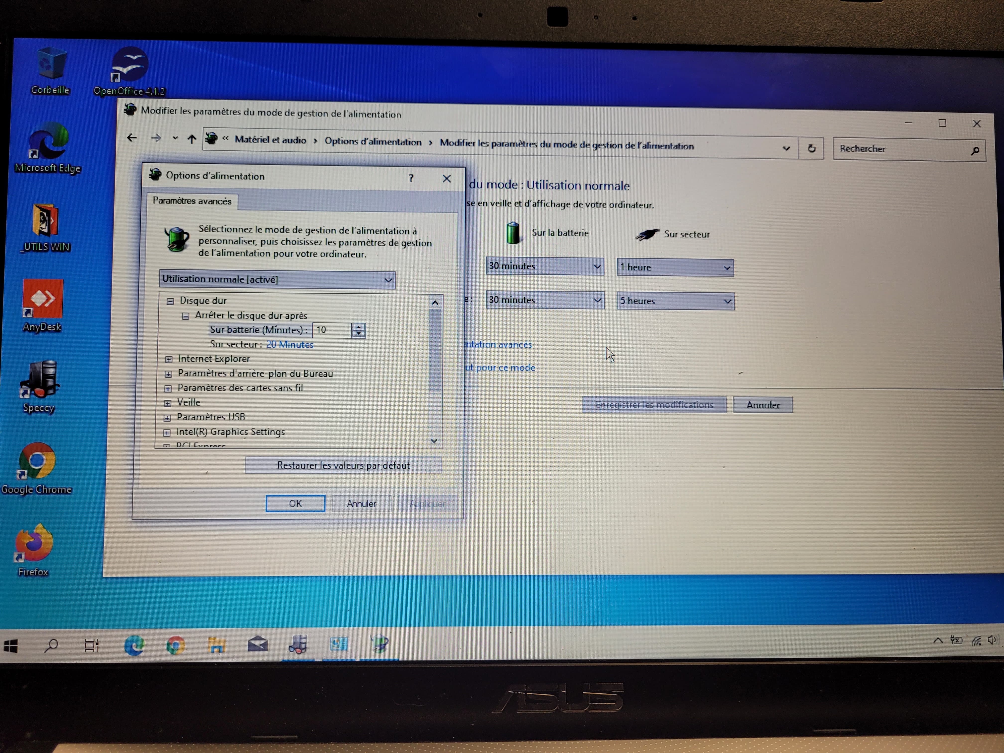 PcSelect-ParametresBateri